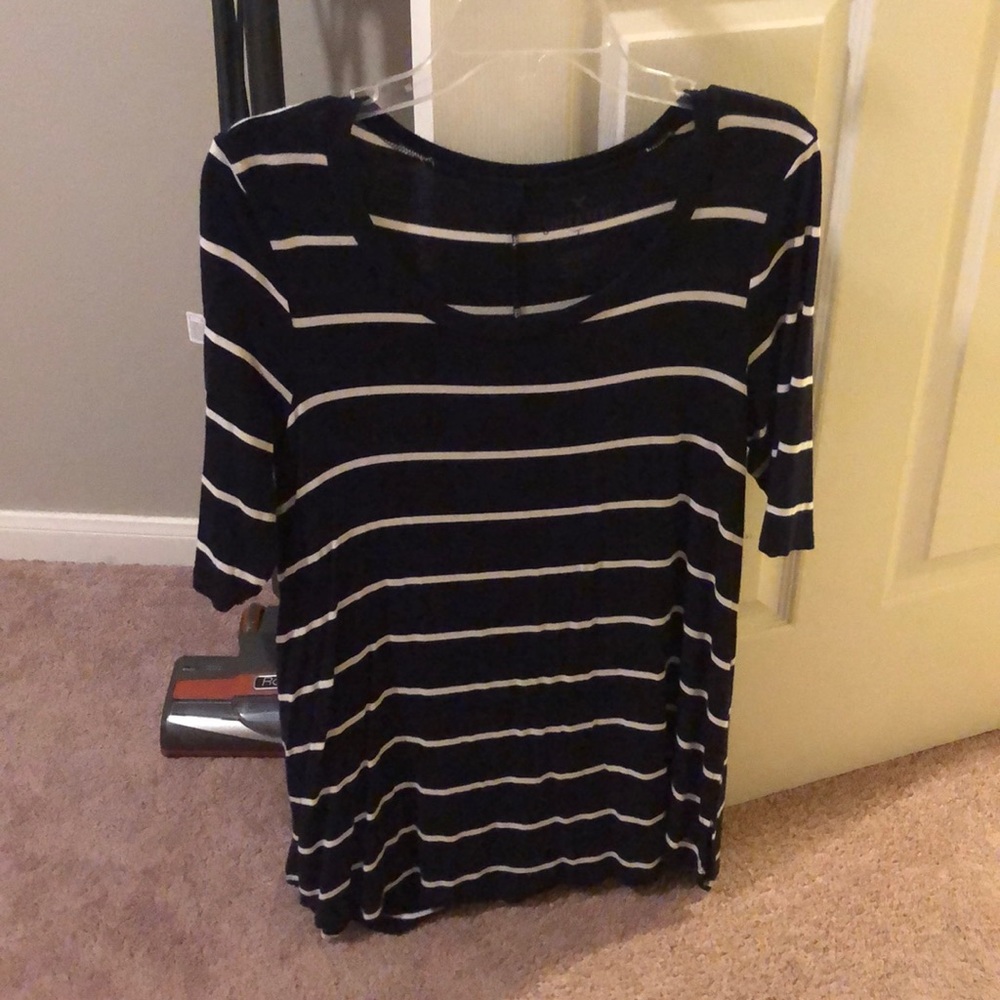Soft & Sexy blue & white striped top